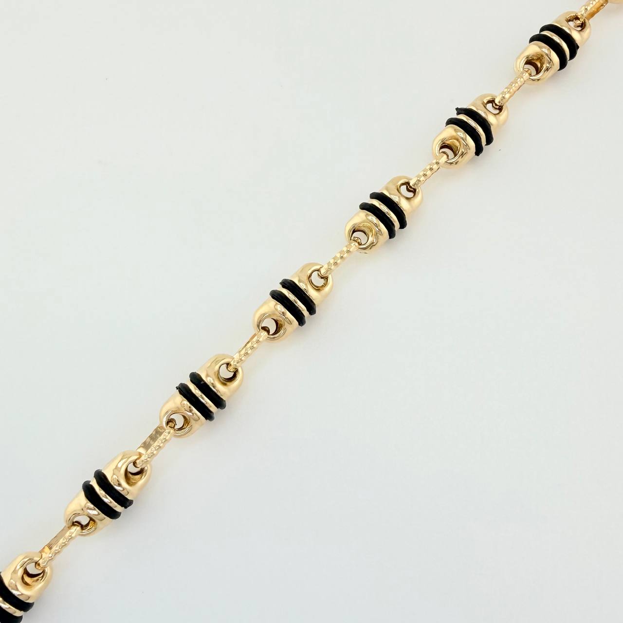 Pulso Rustico Barril 5.25gr / 8 1/2 in / 4.21mm Oro Amarillo 18K &