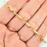 Rustic Link Bracelet 4.25gr / 7 3/4 in / 3.94mm Yellow Gold 18K %