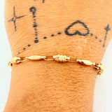 Rustic Link Bracelet 4.25gr / 7 3/4 in / 3.94mm Yellow Gold 18K %