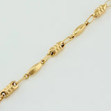 Rustic Link Bracelet 4.25gr / 7 3/4 in / 3.94mm Yellow Gold 18K %