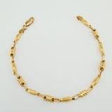 Rustic Link Bracelet 4.25gr / 7 3/4 in / 3.94mm Yellow Gold 18K %