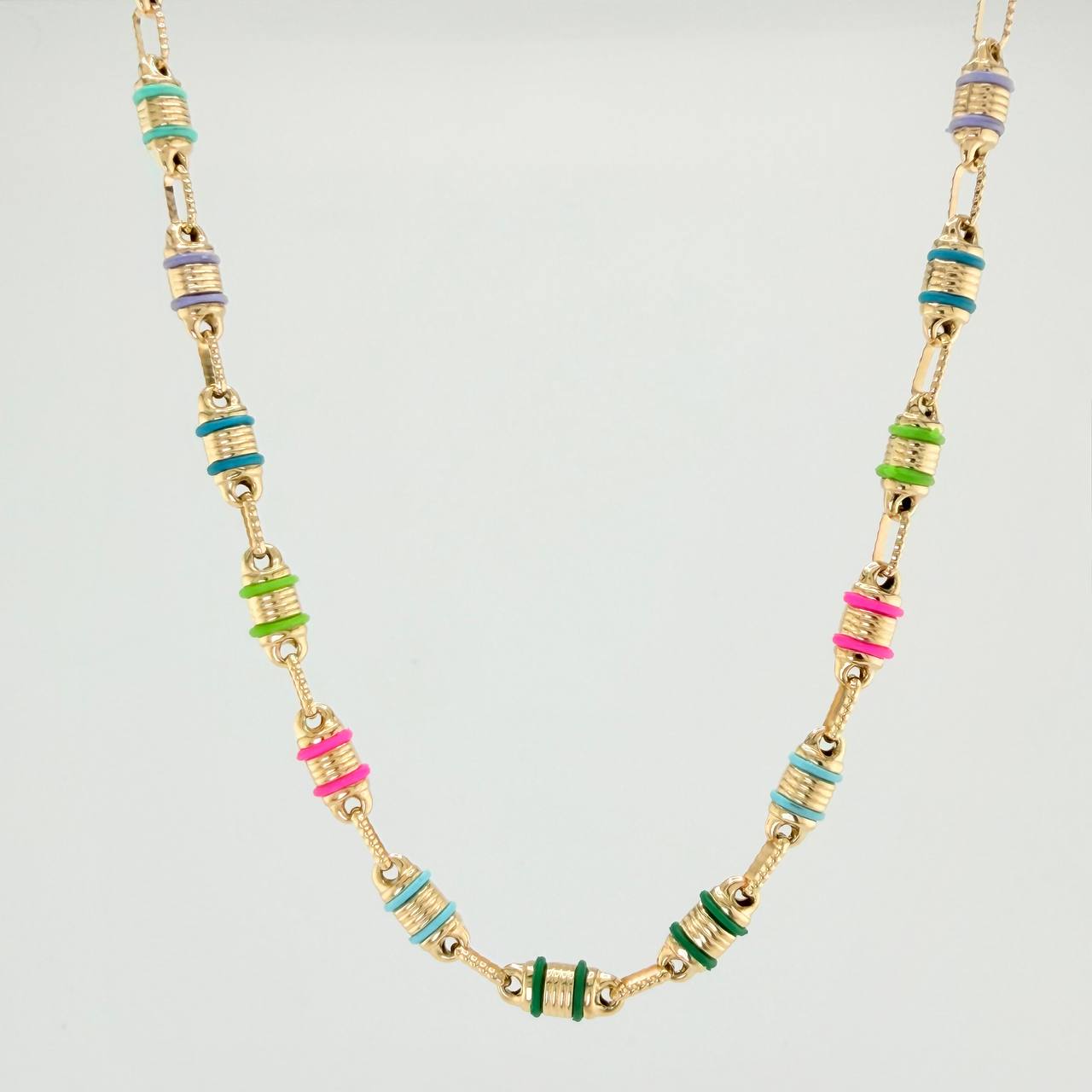 Rustic Barrel Chain 11.6gr / 20 3/4 in / 4.28mm Yellow Gold 18K %