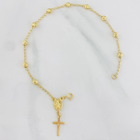 Pulso Denario virgen milagrosa 2.4g / 7 3/4 in / 2.85mm Oro Amarillo 18K
