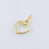 Dije Silueta Corazón 0.3gr / 1/2 in / Oro Amarillo 18K