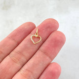 Dije Silueta Corazón 0.3gr / 1/2 in / Oro Amarillo 18K