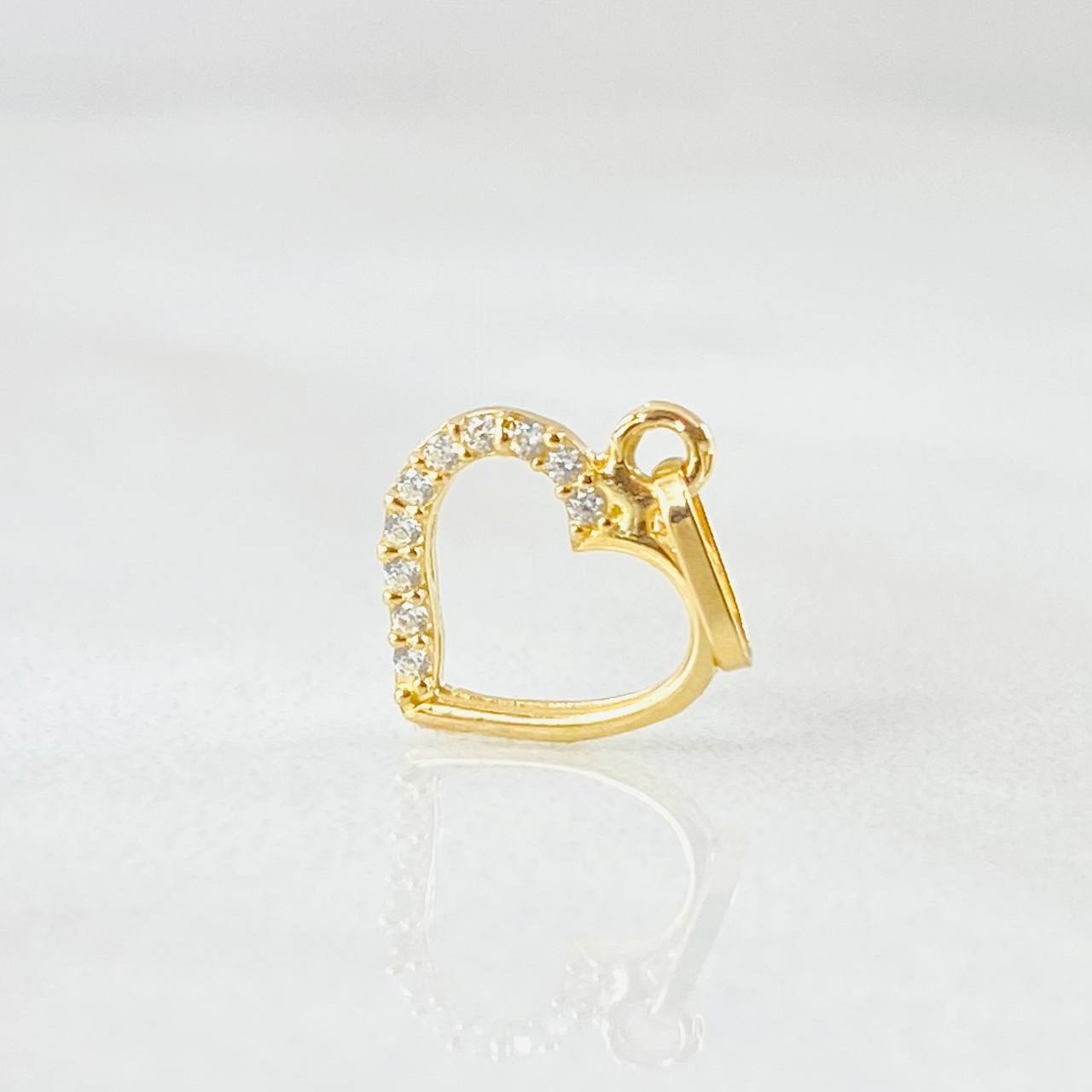 Dije Silueta Corazón 0.3gr / 1/2 in / Oro Amarillo 18K