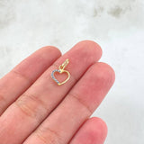 Heart Silhouette Pendant 0.3gr / 0.5in / 18K Gold