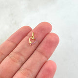 Dije Corazón Estrella 0.3gr / 1/2 in / Oro Amarillo 18K ©