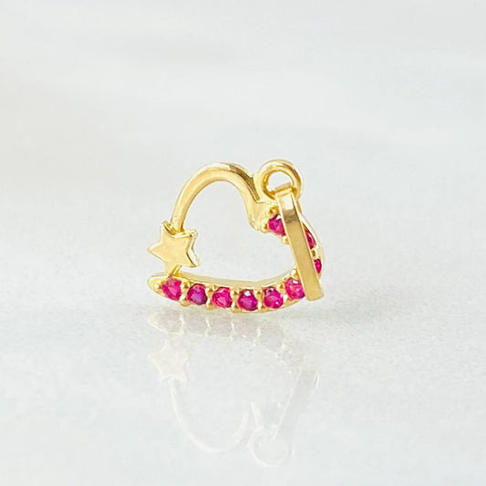 Pendant Heart Star 0.3gr / 1/2 in / 18K Gold