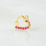 Dije Corazón Estrella 0.3gr / 1/2 in / Oro Amarillo 18K ©