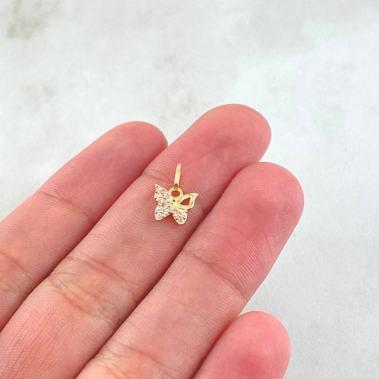 Dije Mariposa  0.45gr / 1/2 in / Oro Amarillo 18K