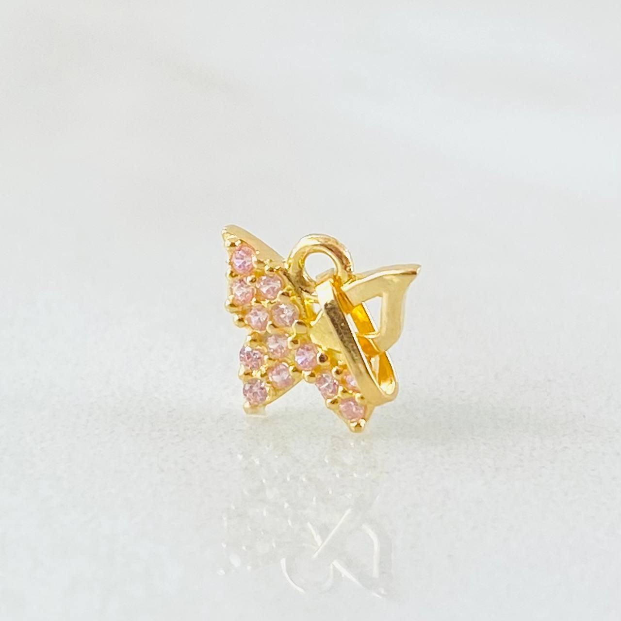 Dije Mariposa  0.45gr / 1/2 in / Oro Amarillo 18K