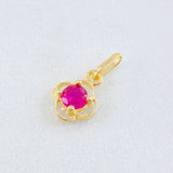 Pendant Flower Silhouette 0.35gr / 1/2 in / 18K Yellow Gold ©