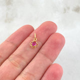 Pendant Flower Silhouette 0.35gr / 1/2 in / 18K Yellow Gold ©