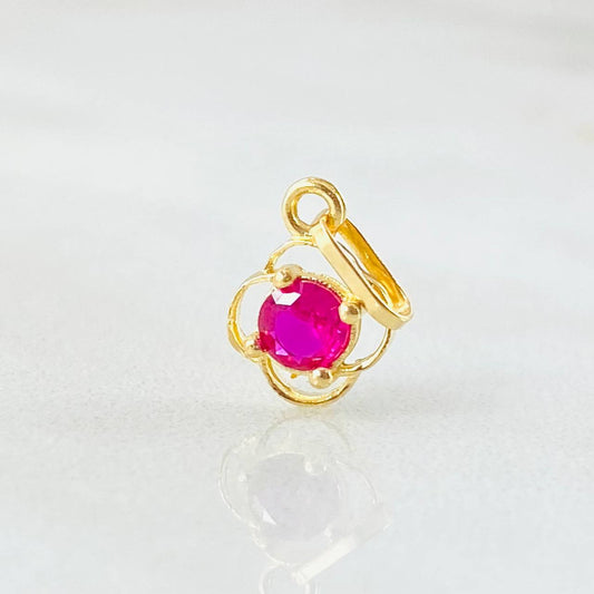 Pendant Flower Silhouette 0.35gr / 1/2 in / 18K Yellow Gold ©