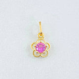 Pendant Flower Silhouette 0.4gr / 1/2 in / 18K Gold