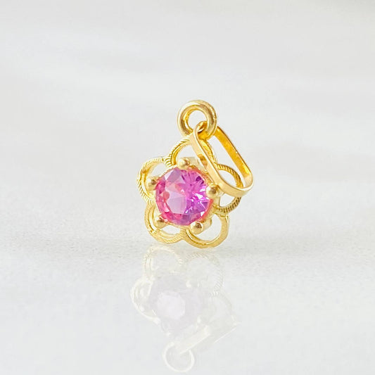 Pendant Flower Silhouette 0.4gr / 1/2 in / 18K Gold