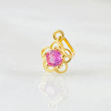 Pendant Flower Silhouette 0.4gr / 1/2 in / 18K Gold