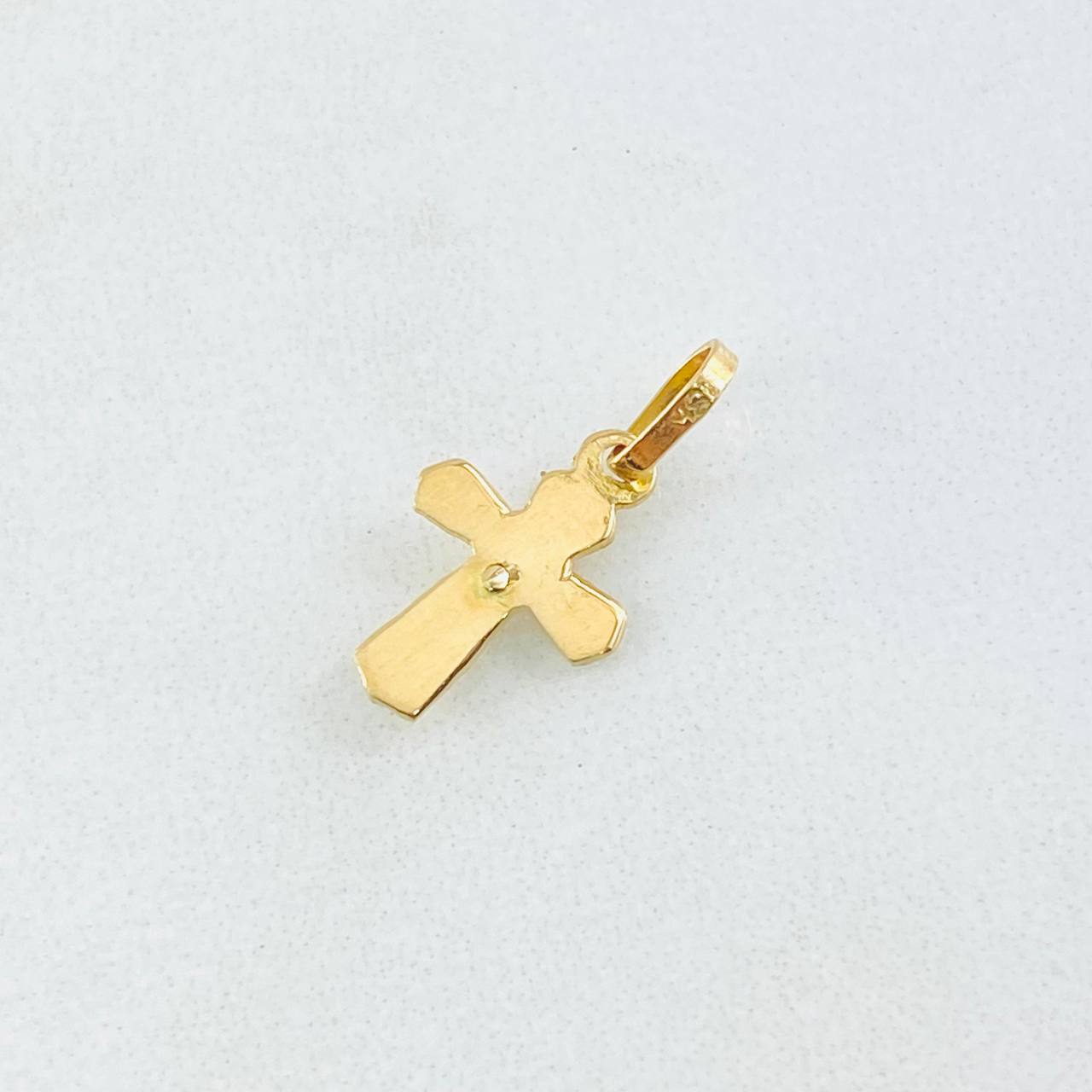 Pendant Cross Christ 0.4gr / 3/4 in / 18K Gold