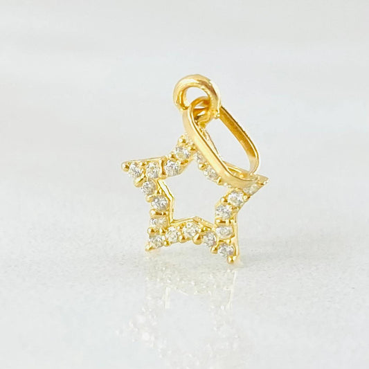 Dije Estrella 0.3gr / 1/2 in / Oro Amarillo 18K *