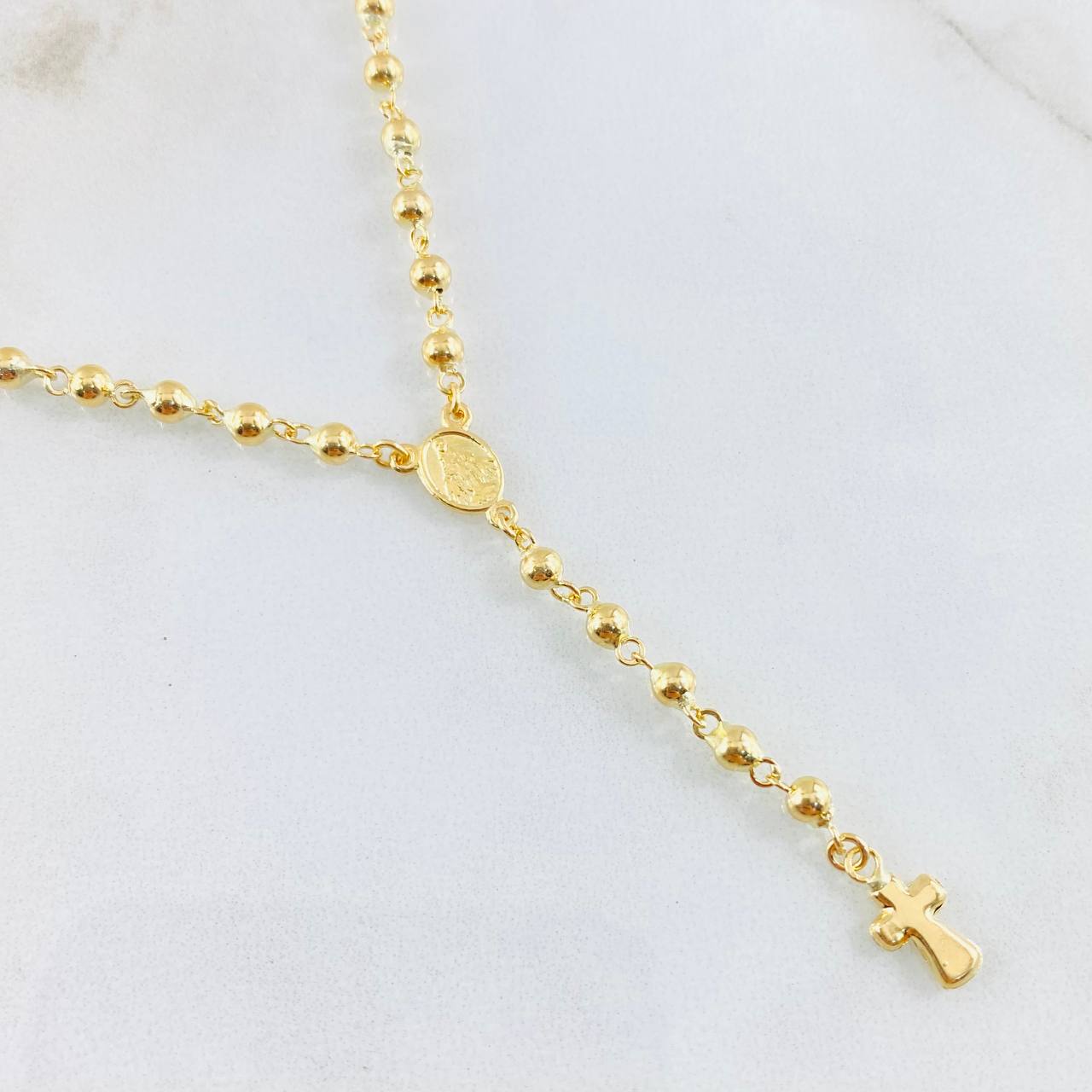 Rosario Virgen Milagrosa 8.4gr / 17 3/4 in / Oro Amarillo 18K ©