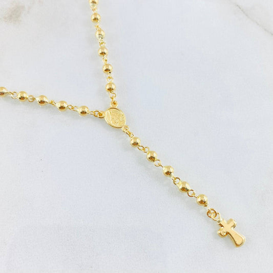 Rosario Virgen Milagrosa 8.4gr / 17 3/4 in / Oro Amarillo 18K ©