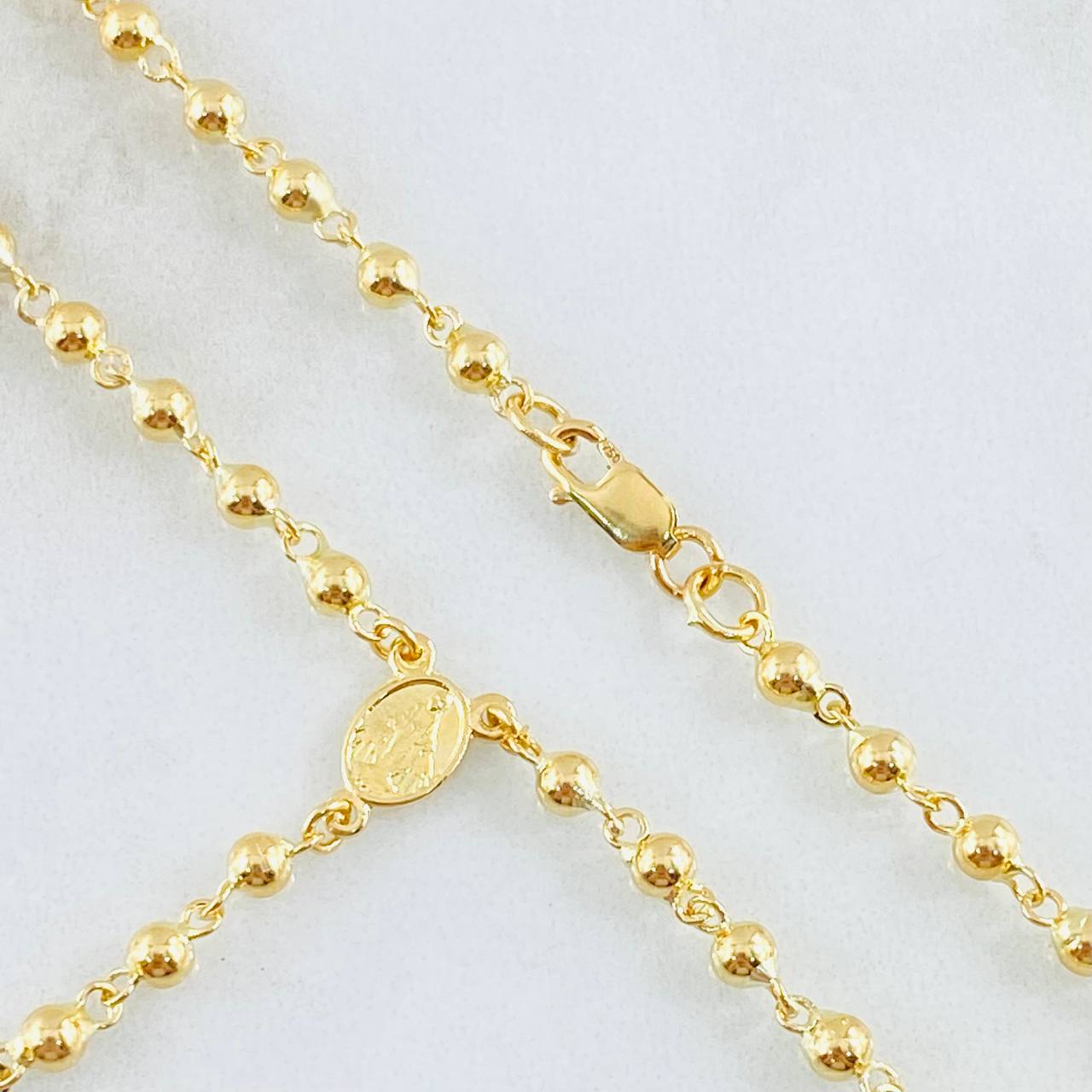 Rosario Virgen Milagrosa 8.4gr / 17 3/4 in / Oro Amarillo 18K ©