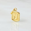 Pendant Letter J 0.3g / 1/2 in Yellow Gold 18K
