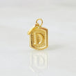 Dije Letra D Marco Texturizado 0.35gr / 1/2 in / Oro Amarillo 18K