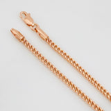 Pulso Franco 3.45g / 7 3/4 in / 2.03mm Oro Rosa 18K