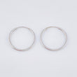 Candongas Aro Liso 0.7gr / 3/4 in / Oro Blanco 18K ©