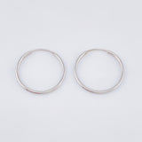 Candongas Aro Liso 0.7gr / 3/4 in / Oro Blanco 18K ©