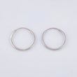 Candongas Aro Liso 0.6gr / 1/2 in / Oro Blanco 18K