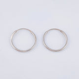 Candongas Aro Liso 0.6gr / 1/2 in / Oro Blanco 18K *