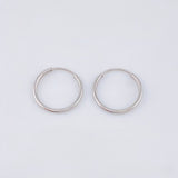 Candongas Aro Liso 0.5gr / 1/2 in / Oro Blanco 18K ©