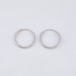 Candongas Aro Liso 0.55gr / 1/2 in / Oro Blanco 18K