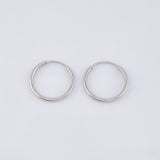 Candongas Aro Liso 0.55gr / 1/2 in / Oro Blanco 18K