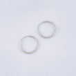 Hoop Earrings Smooth Ring 0.55gr / 1/2 in / 18K White Gold *