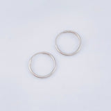 Candongas Aro Liso 0.5gr / 1/2 in / Oro Blanco 18K ©