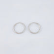 Hoop Earrings Smooth Ring 0.4gr / 1/2 in / 18K White Gold *