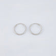 Candongas Aro Liso 0.4gr / 1/2 in / Oro Blanco 18K