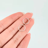 Candongas Aro Liso 0.4gr / 1/2 in / Oro Blanco 18K
