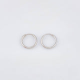Candongas Aro Liso 0.35gr / 9mm Oro Blanco 18K *