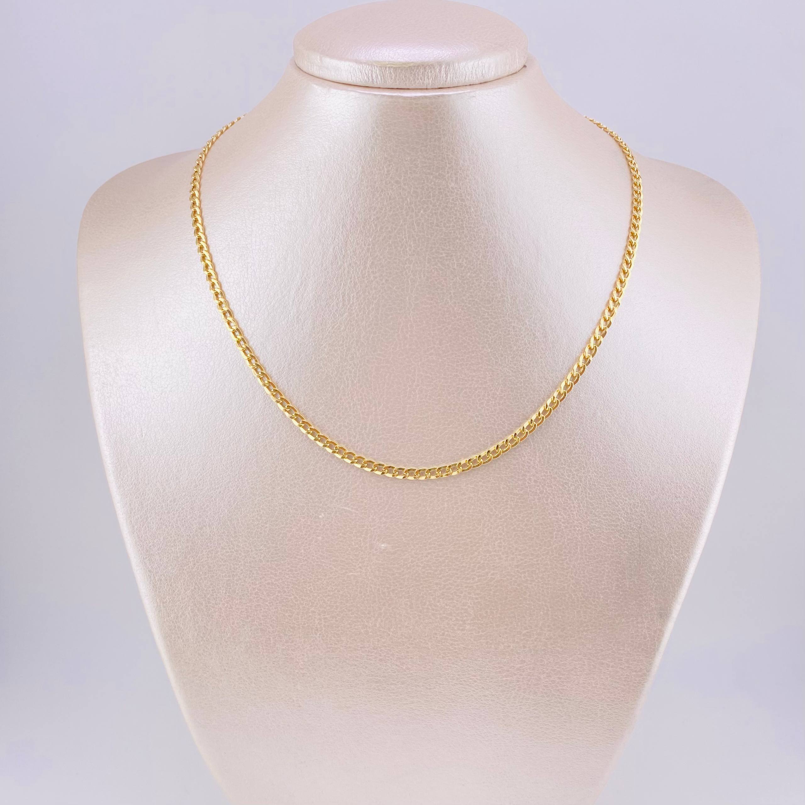 Cadena Cubana 2,35gr / 2.4mm Oro Amarillo +1 18K ©