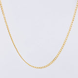 Cadena Cubana 1.5g / 40cm / 2mm Oro Amarillo 18K