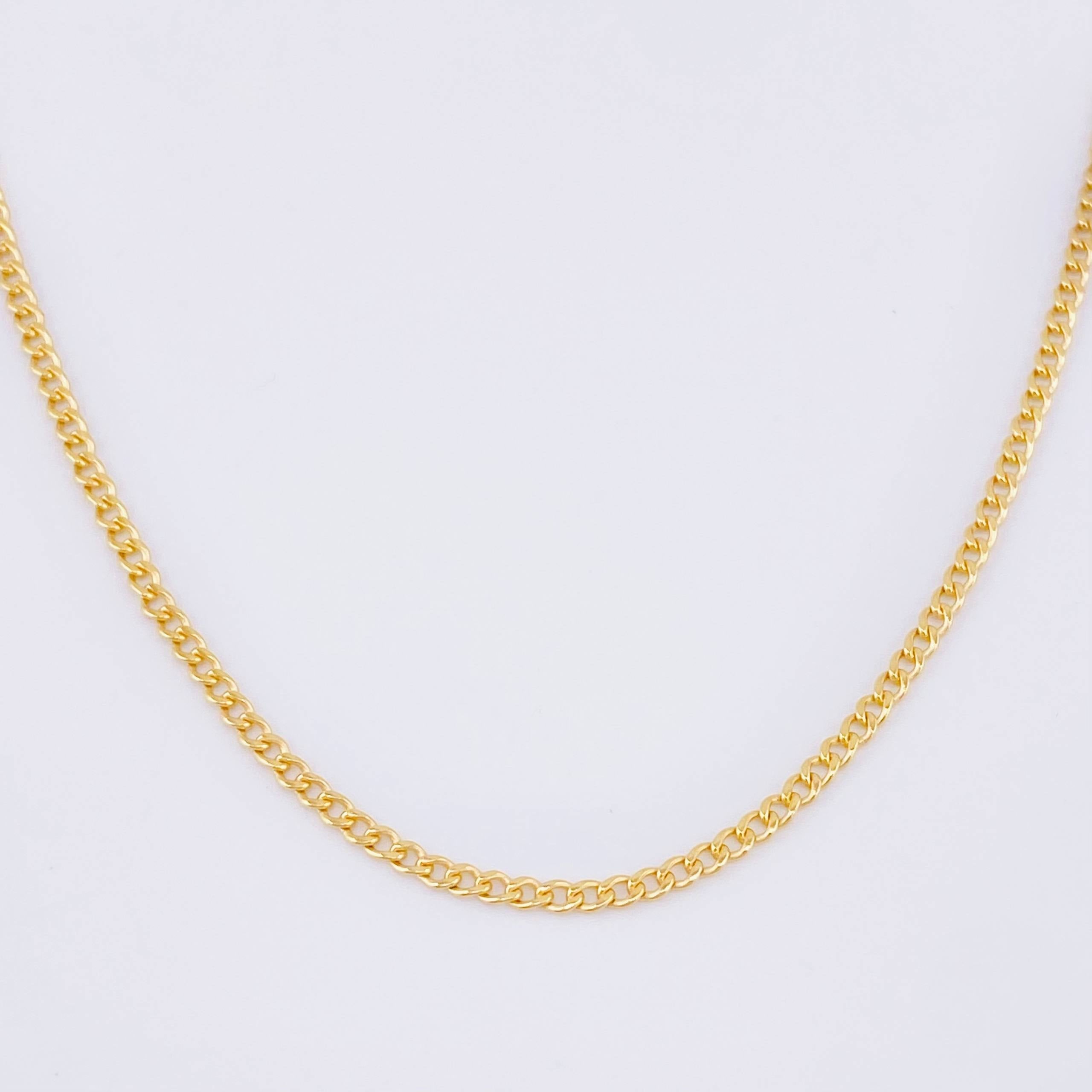 Cadena Cubana 1.5g / 40cm / 2mm Oro Amarillo 18K
