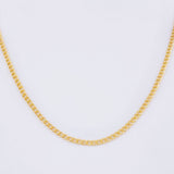 Cadena Cubana 1.5g / 40cm / 2mm Oro Amarillo 18K