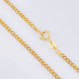 Cadena Cubana 1.5g / 40cm / 2mm Oro Amarillo 18K