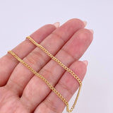 Cadena Cubana 1.5g / 40cm / 2mm Oro Amarillo 18K