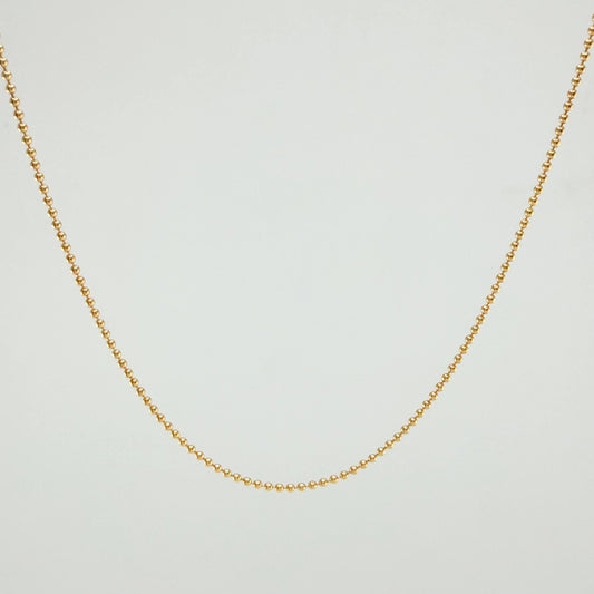 Cadena Militar 1.8gr / 15 3/4 in / 1mm Oro Amarillo +3 18K ©